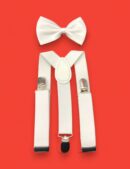 White Suspenders glace with bow