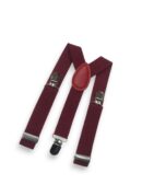 Suspenders glace with bow maroon